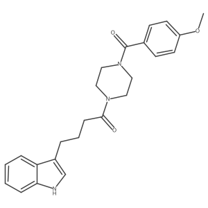 4-(1H-indol-3-yl)-1-{4-[(4-methoxyphenyl)carbonyl]piperazin-1-yl}butan-1-one Structure
