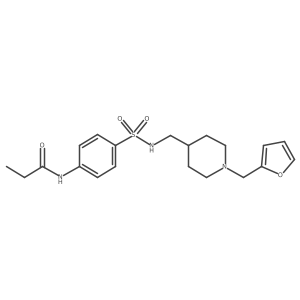 N-(4-(N-((1-(furan-2-ylmethyl)piperidin-4-yl)methyl)sulfamoyl)phenyl)propionamide Structure