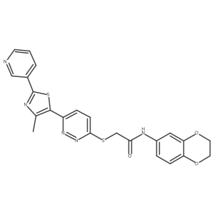 N-(2,3-dihydrobenzo[b][1,4]dioxin-6-yl)-2-((6-(4-methyl-2-(pyridin-3-yl)thiazol-5-yl)pyridazin-3-yl)thio)acetamide Structure