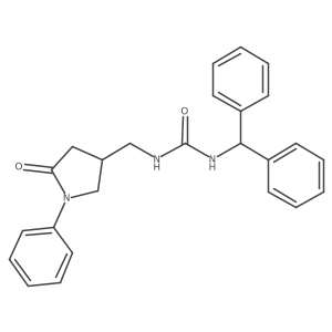 1-Benzhydryl-3-((5-oxo-1-phenylpyrrolidin-3-yl)methyl)urea Structure