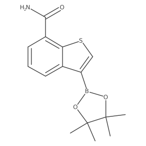 3-(4,4,5,5-Tetramethyl-1,3,2-dioxaborolan-2-yl)benzo[b]thiophene-7-carboxamide结构式