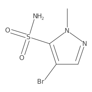 4-bromo-1-methyl-1H-pyrazole-5-sulfonamide结构式