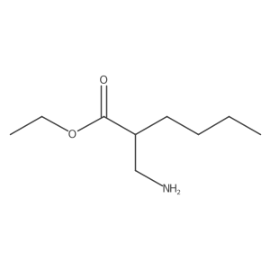 Ethyl 2-(aminomethyl)hexanoate结构式