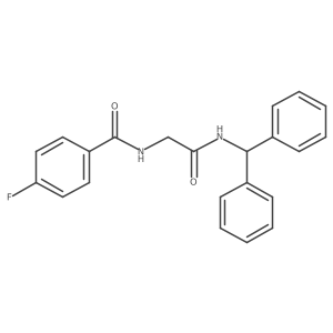 N-(diphenylmethyl)-2-[(4-fluorophenyl)formamido]acetamide Structure