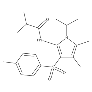 N-{4,5-dimethyl-3-[(4-methylphenyl)sulfonyl]-1-(propan-2-yl)-1H-pyrrol-2-yl}-2-methylpropanamide Structure