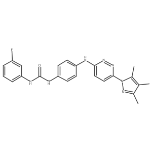 1-(3-fluorophenyl)-3-(4-((6-(3,4,5-trimethyl-1H-pyrazol-1-yl)pyridazin-3-yl)amino)phenyl)urea Structure