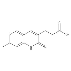 3-(7-Fluoro-2-oxo-1,2-dihydroquinolin-3-yl)propanoic acid结构式