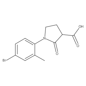 1-(4-Bromo-2-methylphenyl)-2-oxopyrrolidine-3-carboxylic acid结构式