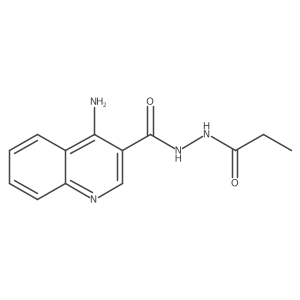 CCC(=O)NNC(=O)c1cnc2ccccc2c1N结构式