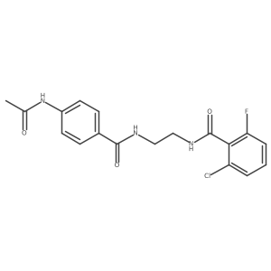 N-(2-(4-acetamidobenzamido)ethyl)-2-chloro-6-fluorobenzamide结构式