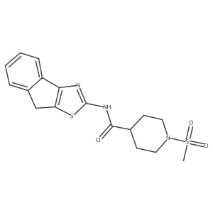 N-{8H-indeno[1,2-d][1,3]thiazol-2-yl}-1-methanesulfonylpiperidine-4-carboxamide Structure