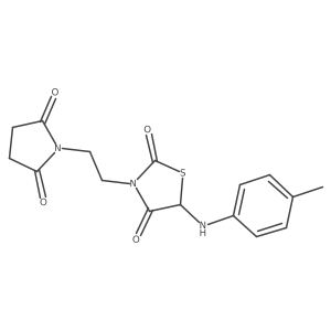 3-(2-(2,5-Dioxopyrrolidin-1-yl)ethyl)-5-(p-tolylamino)thiazolidine-2,4-dione结构式