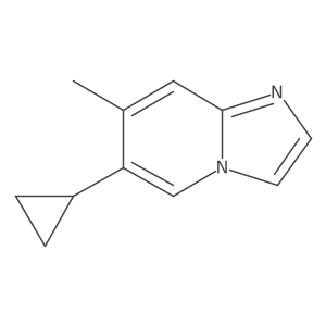 6-Cyclopropyl-7-methylimidazo[1,2-a]pyridine结构式
