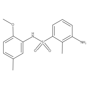 3-amino-N-(2-methoxy-5-methylphenyl)-2-methylbenzenesulfonamide结构式