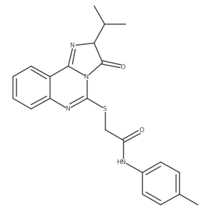 2-((2-isopropyl-3-oxo-2,3-dihydroimidazo[1,2-c]quinazolin-5-yl)thio)-N-(p-tolyl)acetamide结构式