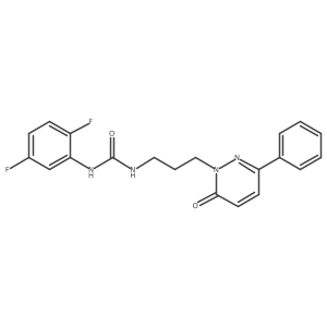 1-(2,5-Difluorophenyl)-3-[3-(6-oxo-3-phenyl-1,6-dihydropyridazin-1-yl)propyl]urea结构式