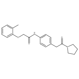 2-(2-methylphenoxy)-N-{4-[2-oxo-2-(pyrrolidin-1-yl)ethyl]phenyl}acetamide Structure