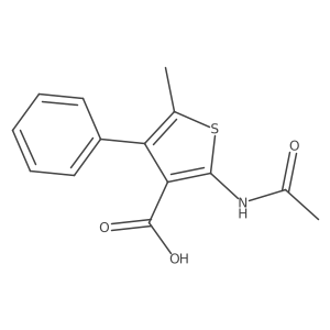 2-Acetamido-5-methyl-4-phenylthiophene-3-carboxylic acid结构式