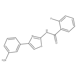 N-[4-(3-Aminophenyl)-2-thiazolyl]-2-fluorobenzamide结构式