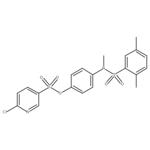 Cc1ccc(C)c(S(=O)(=O)N(C)c2ccc(OS(=O)(=O)c3ccc(Cl)nc3)cc2)c1结构式