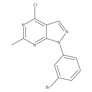 1-(3-bromophenyl)-4-chloro-6-methyl-1H-pyrazolo[3,4-d]pyrimidine Structure