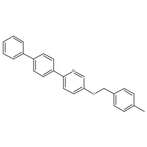 3-([1,1'-Biphenyl]-4-yl)-6-((4-methylbenzyl)thio)pyridazine Structure
