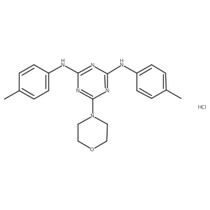 6-morpholino-N2,N4-di-p-tolyl-1,3,5-triazine-2,4-diamine hydrochloride Structure