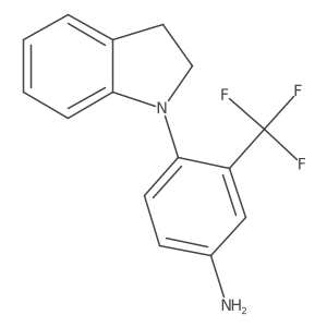4-(2,3-Dihydro-1H-indol-1-YL)-3-(trifluoromethyl)-phenylamine结构式
