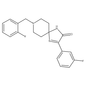 8-(2-Fluorobenzyl)-3-(3-fluorophenyl)-1,4,8-triazaspiro[4.5]dec-3-en-2-one结构式