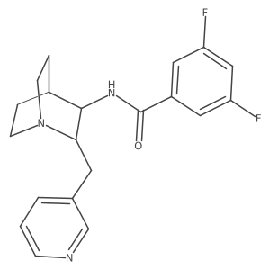 (2S,3R)-N-(2-(3-Pyridinylmethyl)-1-azabicyclo(2.2.2)oct-3-yl)-3,5-difluorobenzamide结构式