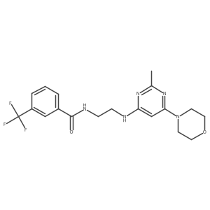 N-(2-((2-methyl-6-morpholinopyrimidin-4-yl)amino)ethyl)-3-(trifluoromethyl)benzamide Structure