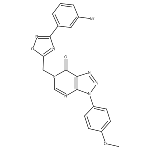 6-((3-(3-bromophenyl)-1,2,4-oxadiazol-5-yl)methyl)-3-(4-methoxyphenyl)-3H-[1,2,3]triazolo[4,5-d]pyrimidin-7(6H)-one结构式