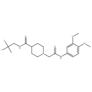 COc1ccc(NC(=O)CN2CCC(C(=O)NCC(F)(F)F)CC2)cc1OC结构式