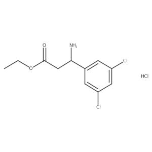 (S)-Ethyl 3-amino-3-(3,5-dichlorophenyl)propanoate hydrochloride结构式
