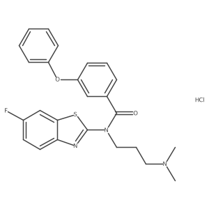 N-(3-(dimethylamino)propyl)-N-(6-fluorobenzo[d]thiazol-2-yl)-3-phenoxybenzamide hydrochloride Structure