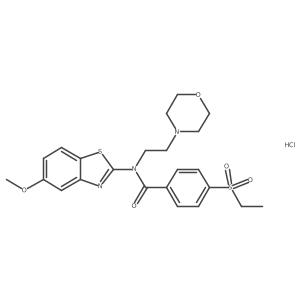4-(ethylsulfonyl)-N-(5-methoxybenzo[d]thiazol-2-yl)-N-(2-morpholinoethyl)benzamide hydrochloride结构式