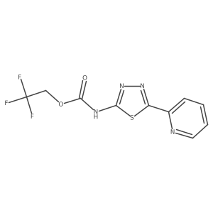2,2,2-trifluoroethyl N-[5-(pyridin-2-yl)-1,3,4-thiadiazol-2-yl]carbamate Structure
