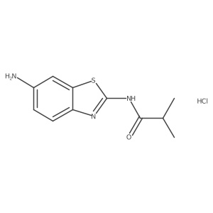 N-(6-aminobenzo[d]thiazol-2-yl)isobutyramide hydrochloride结构式