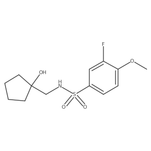 3-fluoro-N-[(1-hydroxycyclopentyl)methyl]-4-methoxybenzene-1-sulfonamide Structure