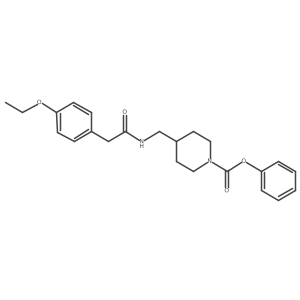 Phenyl 4-((2-(4-ethoxyphenyl)acetamido)methyl)piperidine-1-carboxylate结构式
