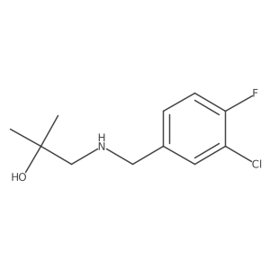 1-{[(3-Chloro-4-fluorophenyl)methyl]amino}-2-methylpropan-2-ol Structure
