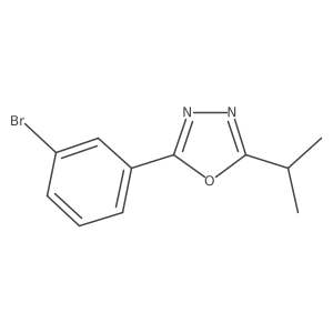 2-(3-Bromophenyl)-5-(propan-2-yl)-1,3,4-oxadiazole结构式