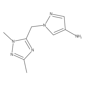 1-[(dimethyl-1H-1,2,4-triazol-5-yl)methyl]-1H-pyrazol-4-amine Structure