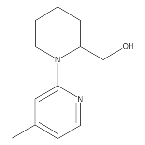 (1-(4-Methylpyridin-2-yl)piperidin-2-yl)methanol Structure