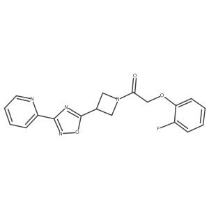 2-(2-Fluorophenoxy)-1-(3-(3-(pyridin-2-yl)-1,2,4-oxadiazol-5-yl)azetidin-1-yl)ethanone Structure