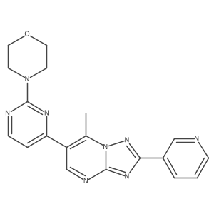 4-{4-[7-Methyl-2-(3-pyridyl)[1,2,4]triazolo[1,5-a]pyrimidin-6-yl]-2-pyrimidinyl}morpholine Structure