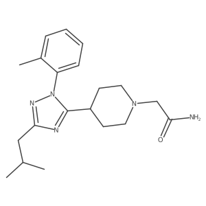 2-{4-[3-isobutyl-1-(2-methylphenyl)-1H-1,2,4-triazol-5-yl]piperidin-1-yl}acetamide Structure