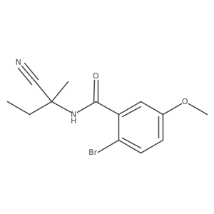 2-bromo-N-(1-cyano-1-methylpropyl)-5-methoxybenzamide Structure