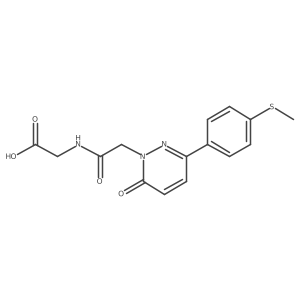 N-({3-[4-(methylsulfanyl)phenyl]-6-oxopyridazin-1(6H)-yl}acetyl)glycine Structure