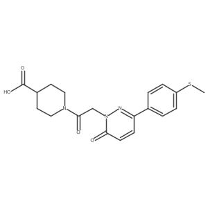 1-({3-[4-(methylsulfanyl)phenyl]-6-oxopyridazin-1(6H)-yl}acetyl)piperidine-4-carboxylic acid结构式